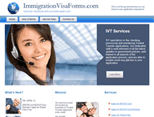 Tablet Screenshot of immigrationvisaforms.com